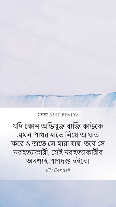 গননা 35:17 BENIRV Mobile Phone Wallpaper - যদি কোন অভিযুক্ত - Mobile Bible Verse Wallpaper