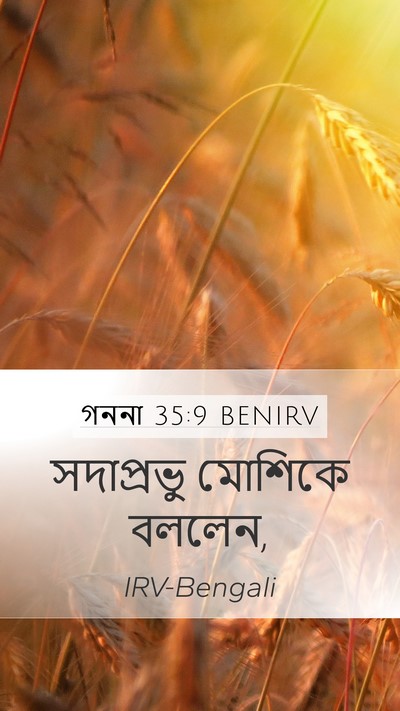 গননা 35:9 BENIRV Mobile Phone Wallpaper - সদাপ্রভু মোশিকে - Mobile Bible Verse Wallpaper