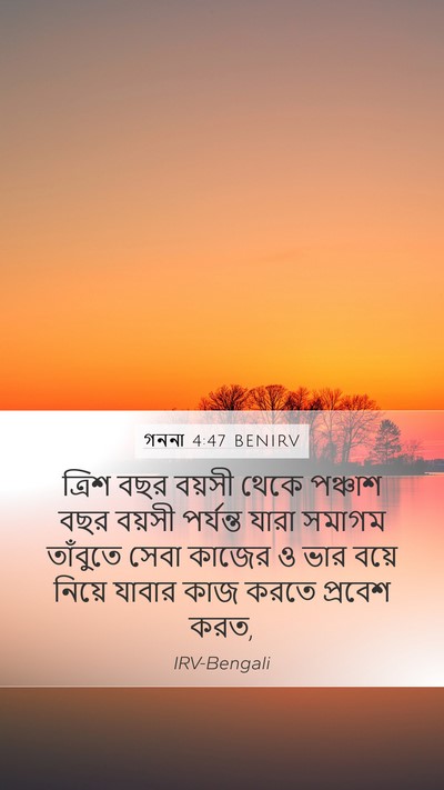 গননা 4:47 BENIRV Bible Verse Image