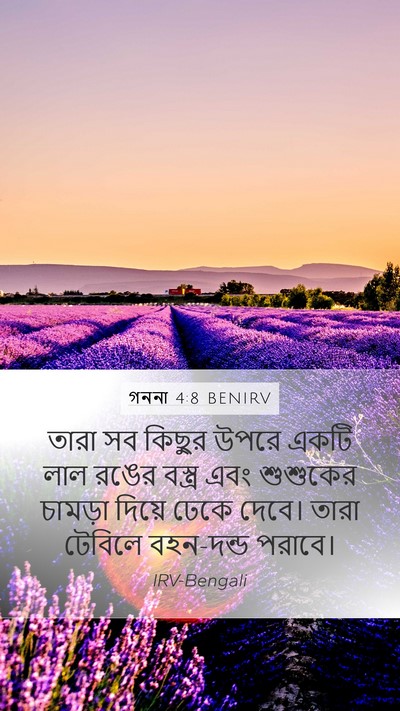 গননা 4:8 BENIRV Mobile Phone Wallpaper - তারা সব কিছুর উপরে - Mobile Bible Verse Wallpaper