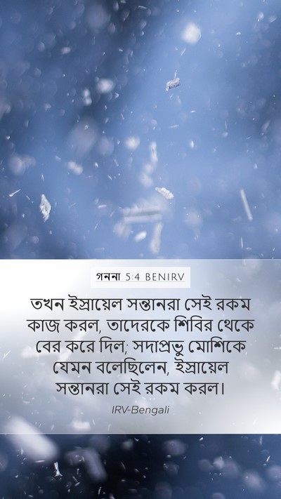 গননা 5:4 BENIRV Mobile Phone Wallpaper - তখন ইস্রায়েল - Mobile Bible Verse Wallpaper