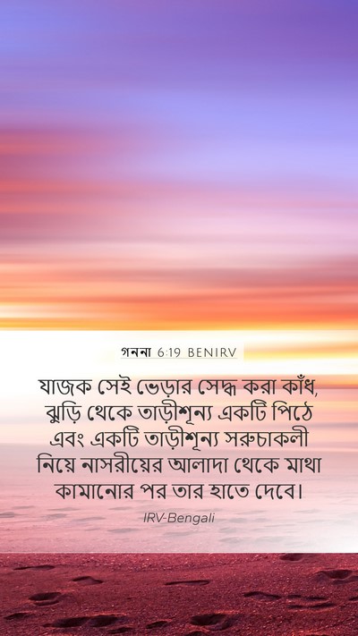 গননা 6:19 BENIRV Mobile Phone Wallpaper - যাজক সেই ভেড়ার - Mobile Bible Verse Wallpaper