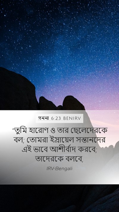 গননা 6:23 BENIRV Bible Verse Image