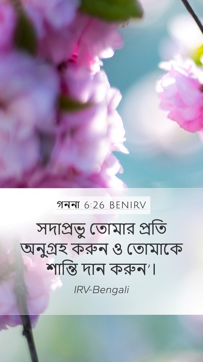 গননা 6:26 BENIRV Mobile Phone Wallpaper - সদাপ্রভু তোমার - Mobile Bible Verse Wallpaper