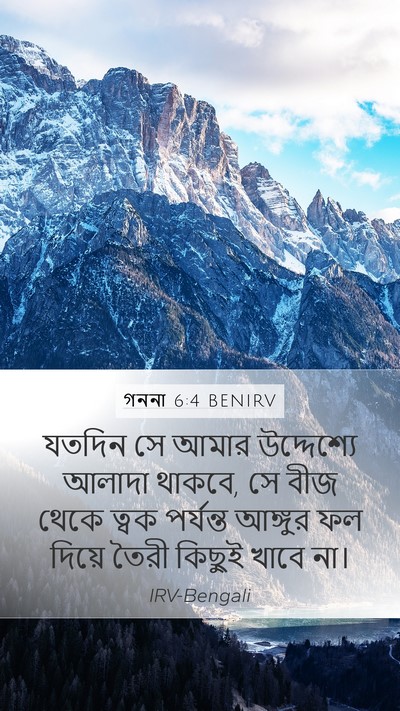 গননা 6:4 BENIRV Mobile Phone Wallpaper - যতদিন সে আমার - Mobile Bible Verse Wallpaper