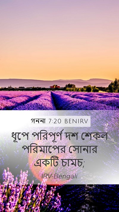গননা 7:20 BENIRV Mobile Phone Wallpaper - ধূপে পরিপূর্ণ দশ - Mobile Bible Verse Wallpaper