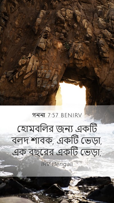 গননা 7:57 BENIRV Mobile Phone Wallpaper - হোমবলির জন্য একটি - Mobile Bible Verse Wallpaper
