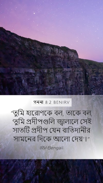গননা 8:2 BENIRV Bible Verse Image