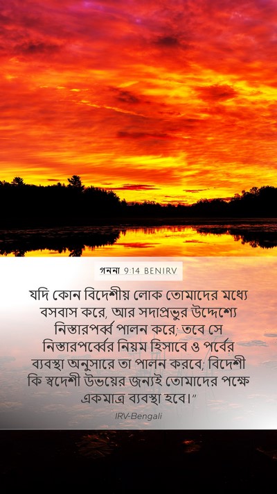 গননা 9:14 BENIRV Bible Verse Image