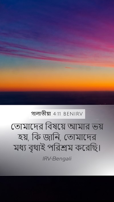 গালাতীয়া 4:11 BENIRV Bible Verse Image