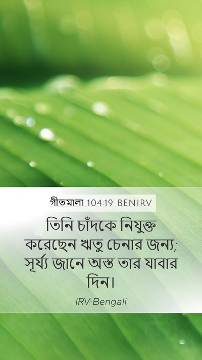 গীতমালা 104:19 BENIRV Bible Verse Image