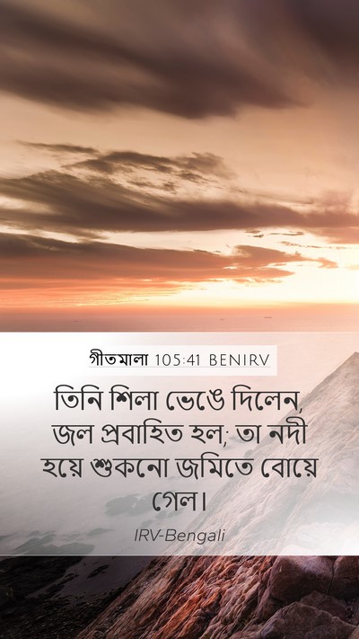 গীতমালা 105:41 BENIRV Bible Verse Image