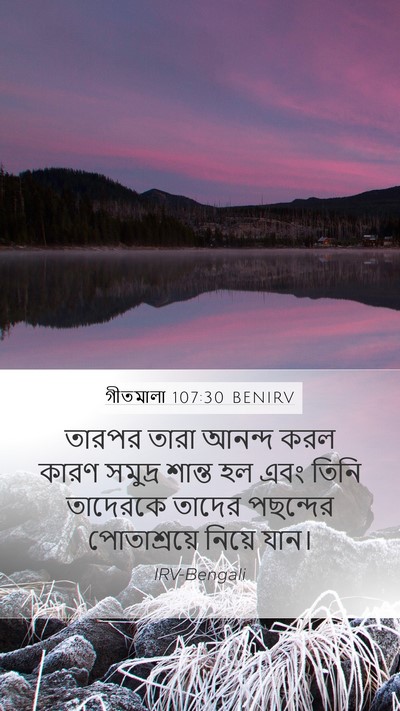 গীতমালা 107:30 BENIRV Mobile Phone Wallpaper - তারপর তারা আনন্দ - Mobile Bible Verse Wallpaper