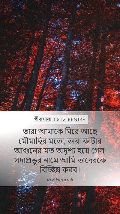 গীতমালা 118:12 BENIRV Bible Verse Image