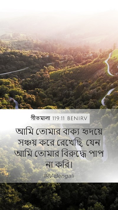 গীতমালা 119:11 BENIRV Bible Verse Image