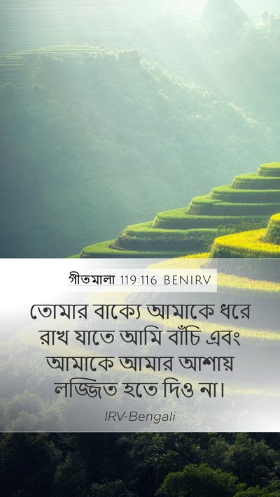 গীতমালা 119:116 BENIRV Bible Verse Image