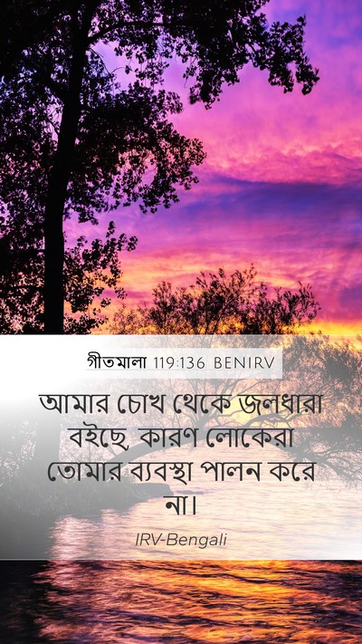 গীতমালা 119:136 BENIRV Bible Verse Image