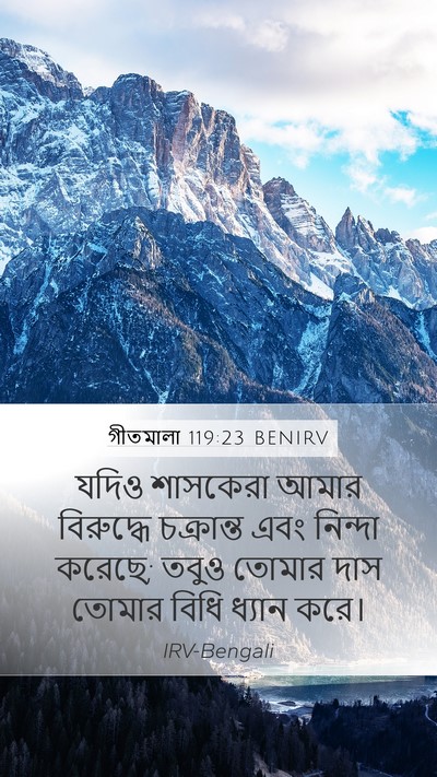 গীতমালা 119:23 BENIRV Bible Verse Image