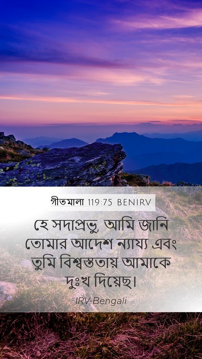 গীতমালা 119:75 BENIRV Bible Verse Image