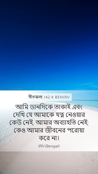 গীতমালা 142:4 BENIRV Bible Verse Image