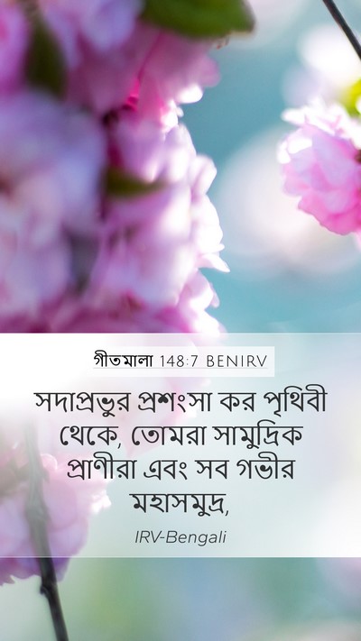 গীতমালা 148:7 BENIRV Mobile Phone Wallpaper - সদাপ্রভুুর - Mobile Bible Verse Wallpaper