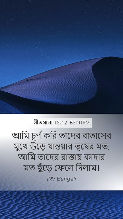 গীতমালা 18:42 BENIRV Bible Verse Image