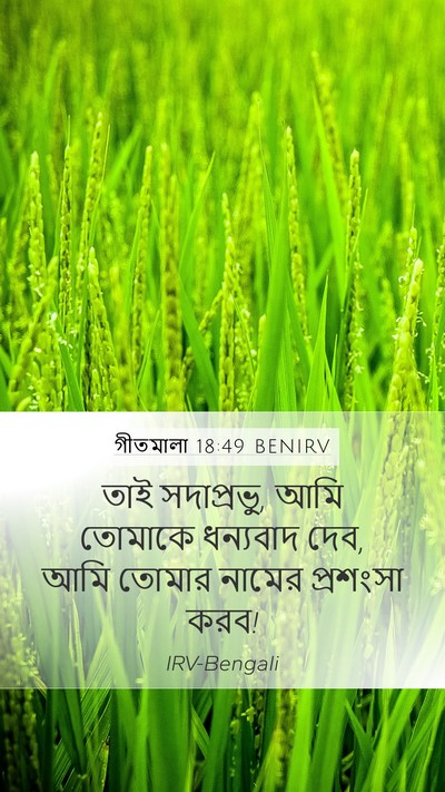 গীতমালা 18:49 BENIRV Bible Verse Image