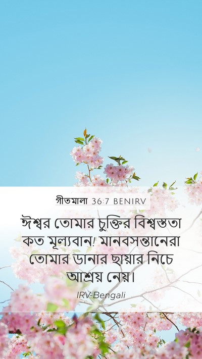 গীতমালা 36:7 BENIRV Bible Verse Image