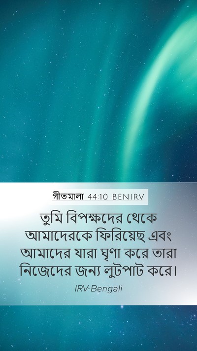 গীতমালা 44:10 BENIRV Bible Verse Image