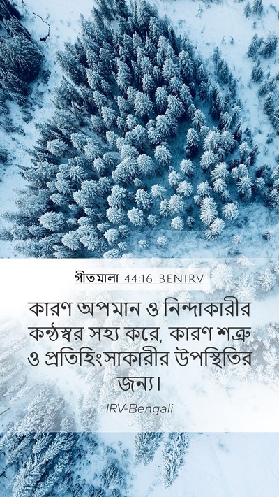 গীতমালা 44:16 BENIRV Bible Verse Image