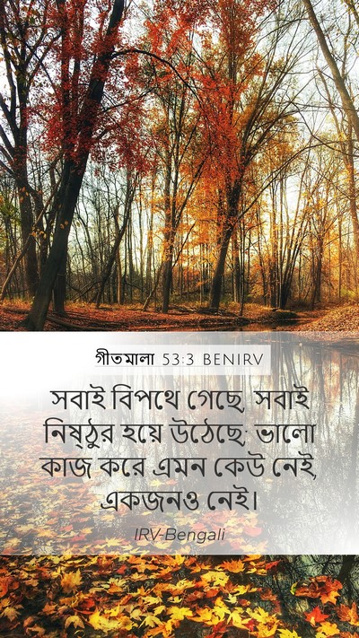 গীতমালা 53:3 BENIRV Mobile Phone Wallpaper - সবাই বিপথে গেছে, - Mobile Bible Verse Wallpaper