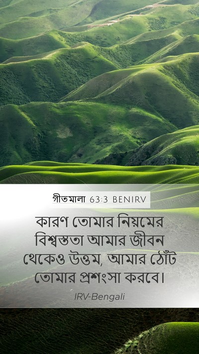 গীতমালা 63:3 BENIRV Bible Verse Image