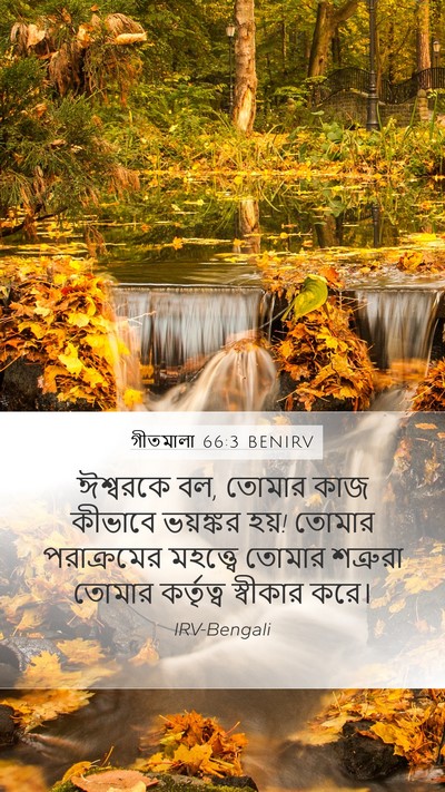 গীতমালা 66:3 BENIRV Bible Verse Image