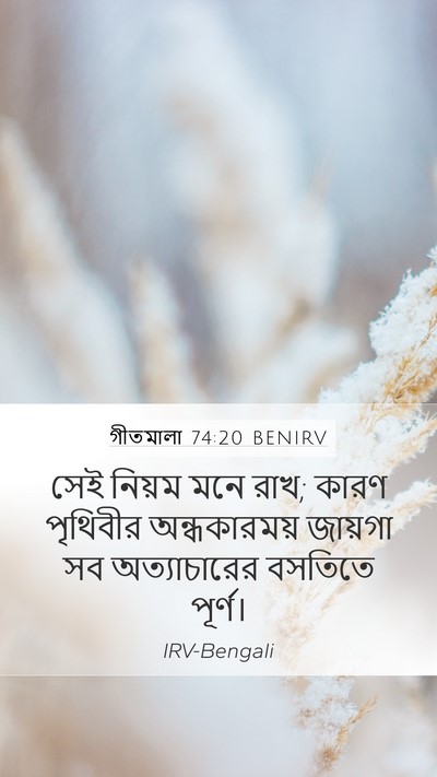 গীতমালা 74:20 BENIRV Mobile Phone Wallpaper - সেই নিয়ম মনে রাখ; - Mobile Bible Verse Wallpaper