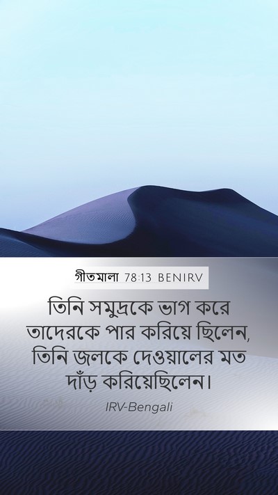 গীতমালা 78:13 BENIRV Bible Verse Image