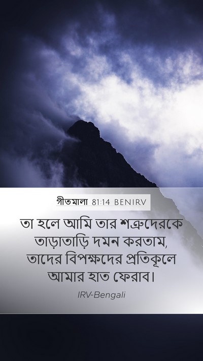 গীতমালা 81:14 BENIRV Bible Verse Image