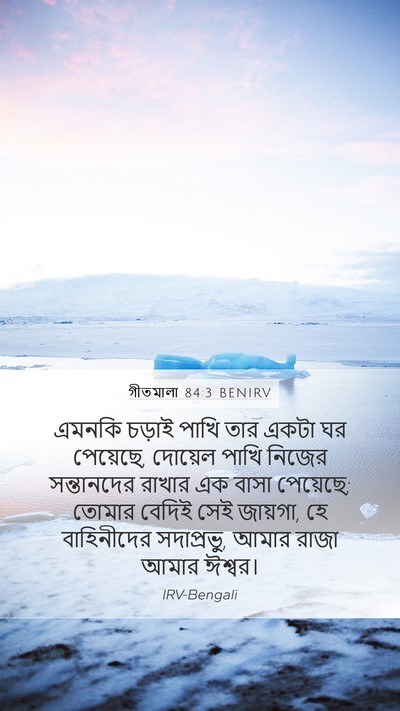 গীতমালা 84:3 BENIRV Mobile Phone Wallpaper - এমনকি চড়াই পাখি - Mobile Bible Verse Wallpaper
