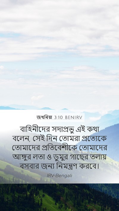 জখৰিয়া 3:10 BENIRV Bible Verse Image