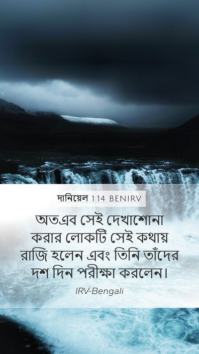 দানিয়েল 1:14 BENIRV Mobile Phone Wallpaper - অতএব সেই দেখাশোনা - Mobile Bible Verse Wallpaper