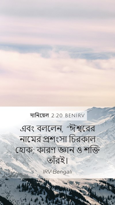 দানিয়েল 2:20 BENIRV Bible Verse Image