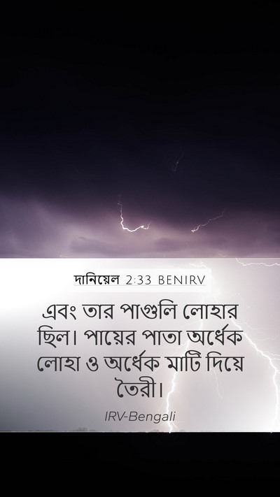 দানিয়েল 2:33 BENIRV Bible Verse Image