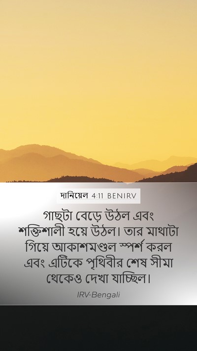 দানিয়েল 4:11 BENIRV Bible Verse Image