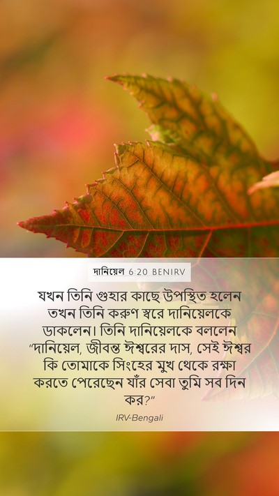 দানিয়েল 6:20 BENIRV Bible Verse Image