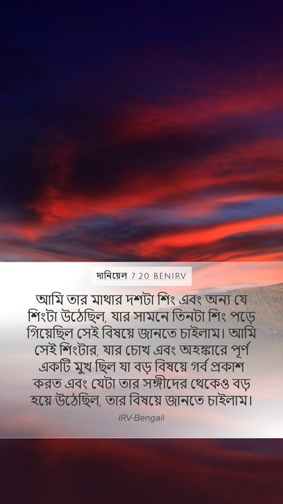 দানিয়েল 7:20 BENIRV Bible Verse Image