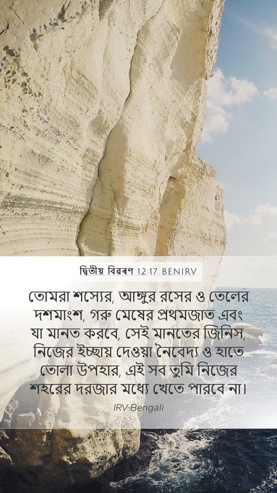 দ্বিতীয় বিৱৰণ 12:17 BENIRV Bible Verse Image