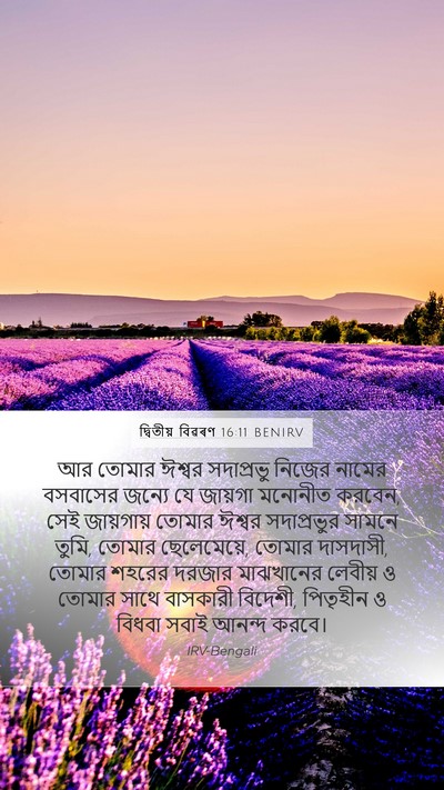 দ্বিতীয় বিৱৰণ 16:11 BENIRV Bible Verse Image