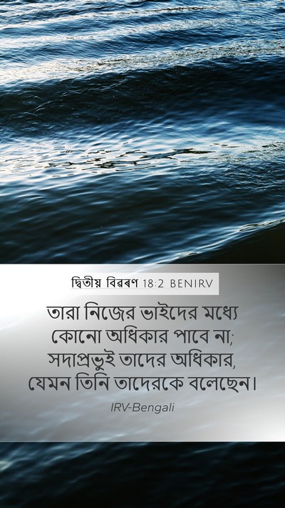 দ্বিতীয় বিৱৰণ 18:2 BENIRV Mobile Phone Wallpaper - তারা নিজের ভাইদের - Mobile Bible Verse Wallpaper