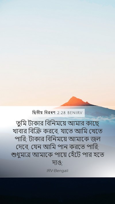 দ্বিতীয় বিৱৰণ 2:28 BENIRV Bible Verse Image