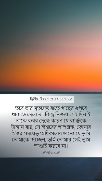 দ্বিতীয় বিৱৰণ 21:23 BENIRV Bible Verse Image