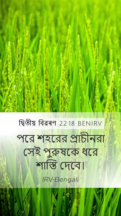 দ্বিতীয় বিৱৰণ 22:18 BENIRV Mobile Phone Wallpaper - পরে শহরের - Mobile Bible Verse Wallpaper